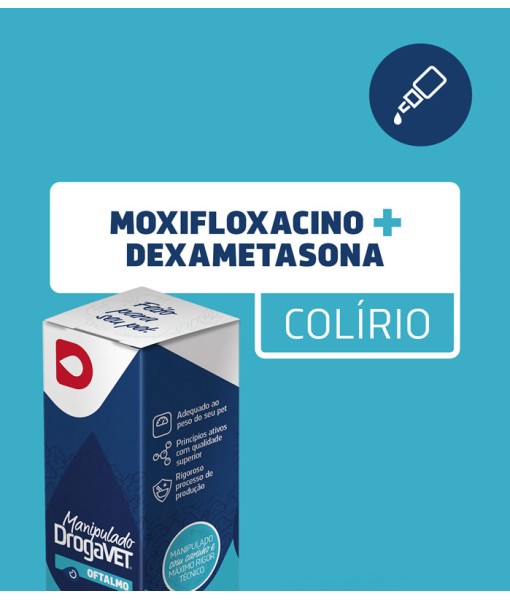 Colírios Moxifloxacino + Dexametasona 